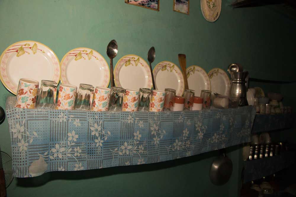 dishes beautifully displayed
