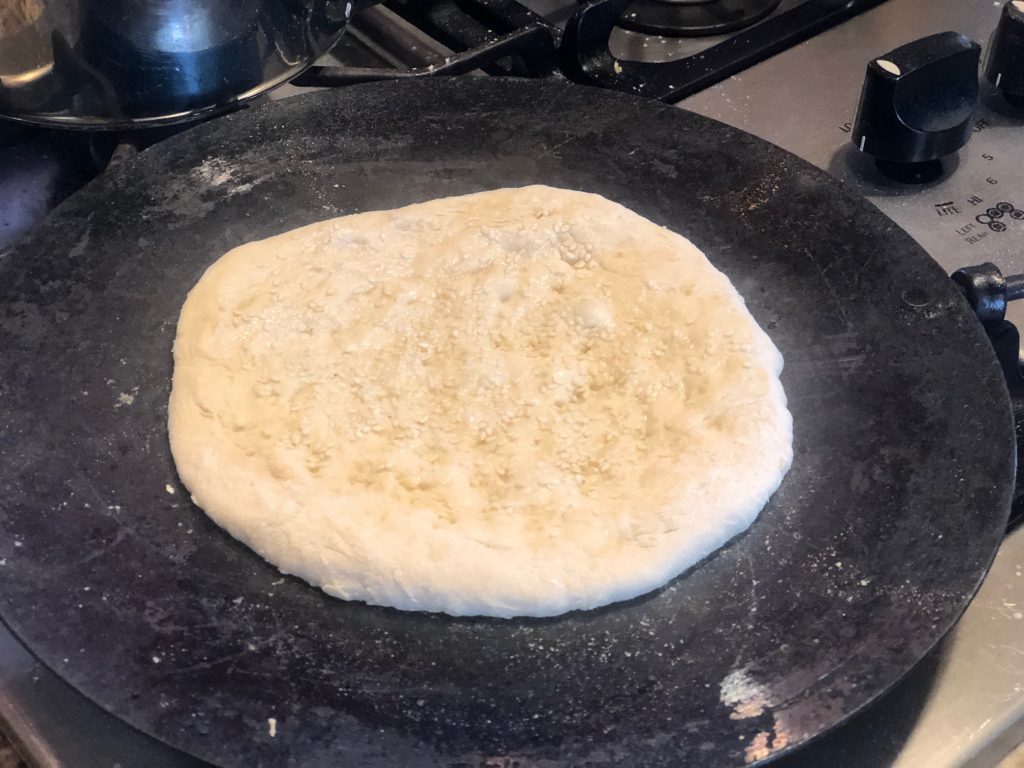Cooking Naan on the Stovetop First